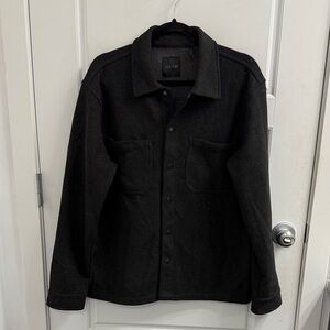 Joe's Jeans Dark Gray‎ Button Down Long Sleeve Shacket Size Medium
